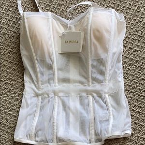NWT La Perla white corset